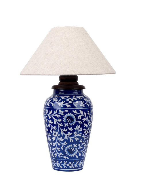Blue Pottery Handiya Lamp (Without Lampshade)